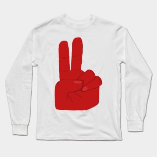 Red Hand of Peace Long Sleeve T-Shirt